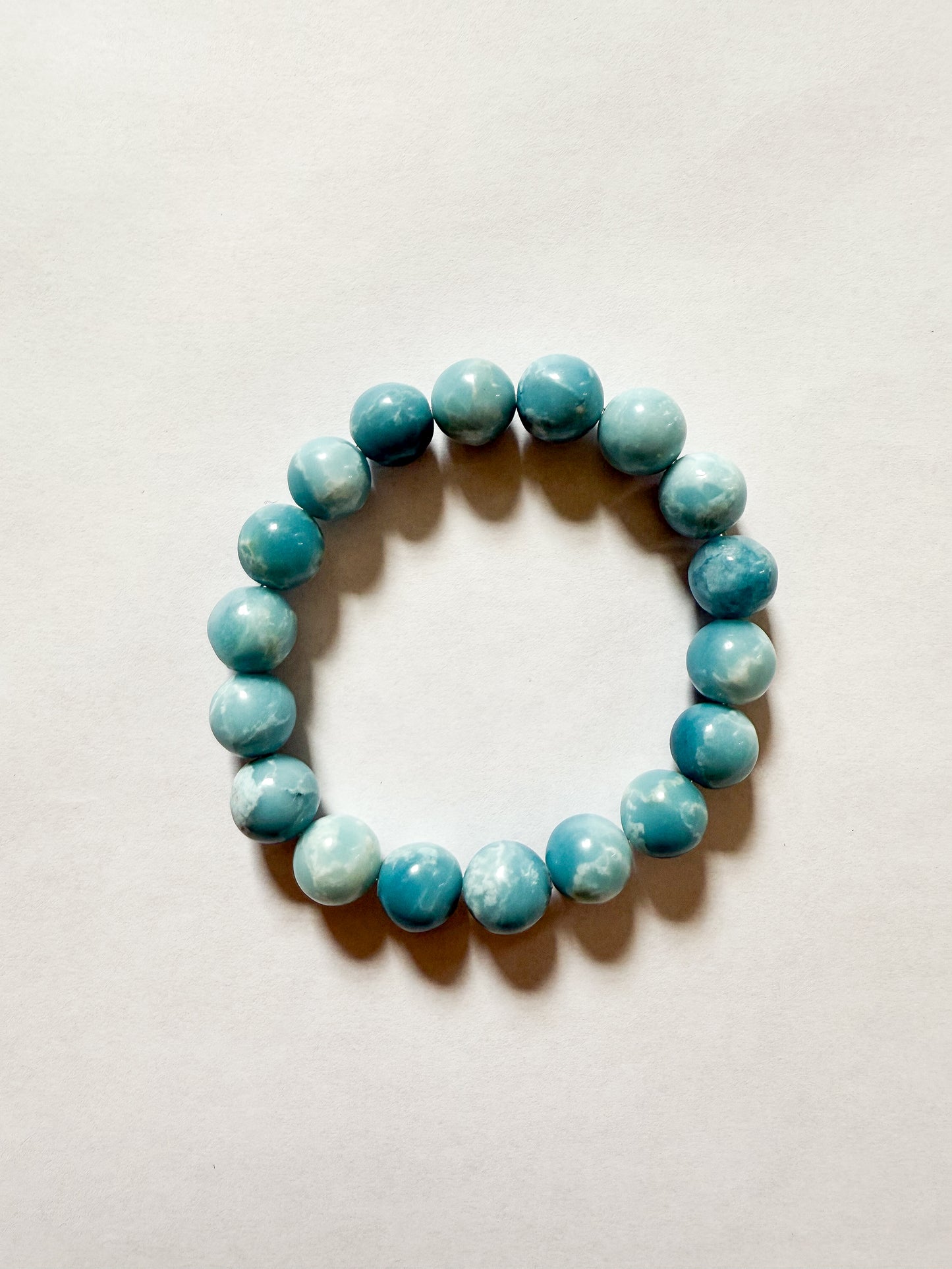 Natural Larimar Stackable Stretch Bracelet | Hope & Raye