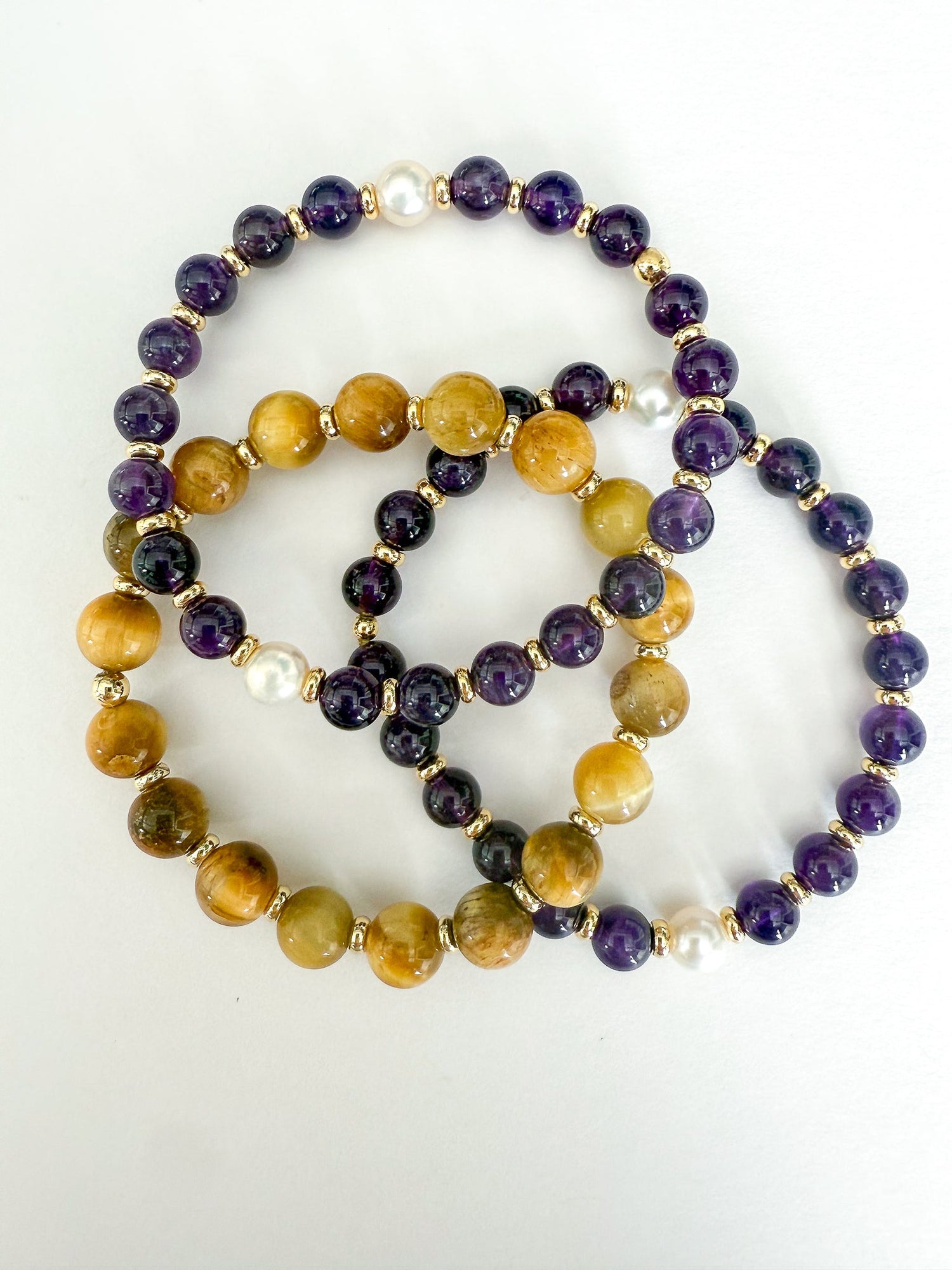 Gold bulldog medallion necklace with freshwater pearl on a gold-filled chain — handcrafted for Gameday Luxe by Hope and Raye