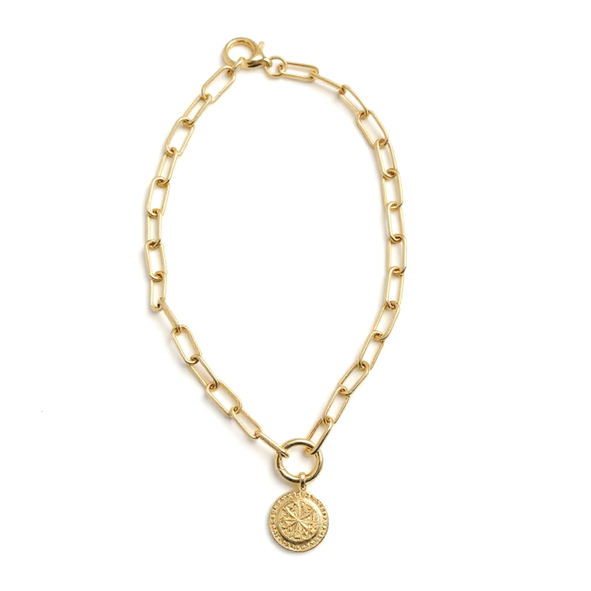 16 inch gold paperclip interchangeable charm necklace ￼