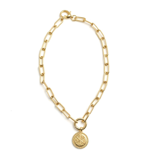 16 inch gold paperclip interchangeable charm necklace ￼
