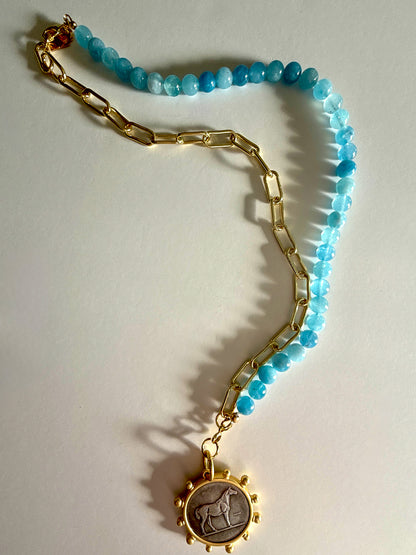 Derby-pendant-aquamarine-gold-necklace by Hope and Raye