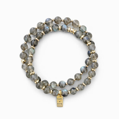 Labradorite Bracelet Stack | Set of 2