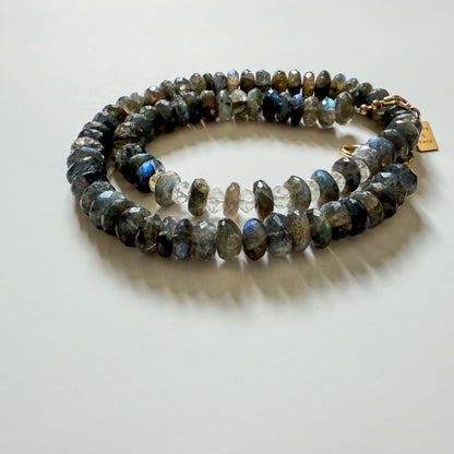 Faceted Labradorite necklace by Hope and Raye
