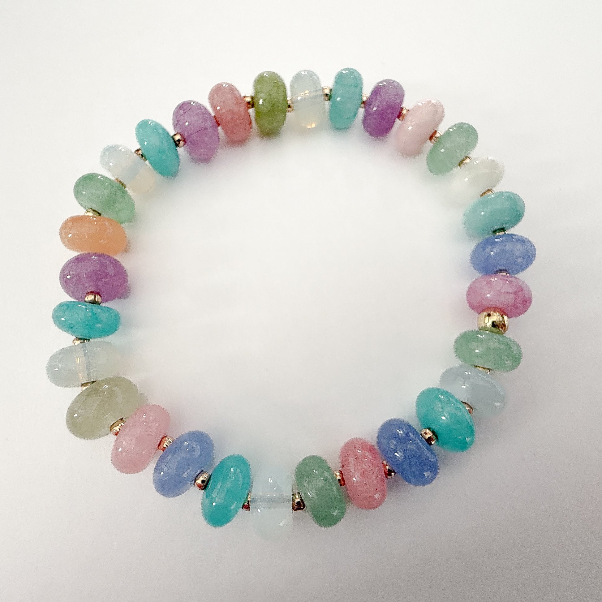 Rainbow past and moonstone bracelet 