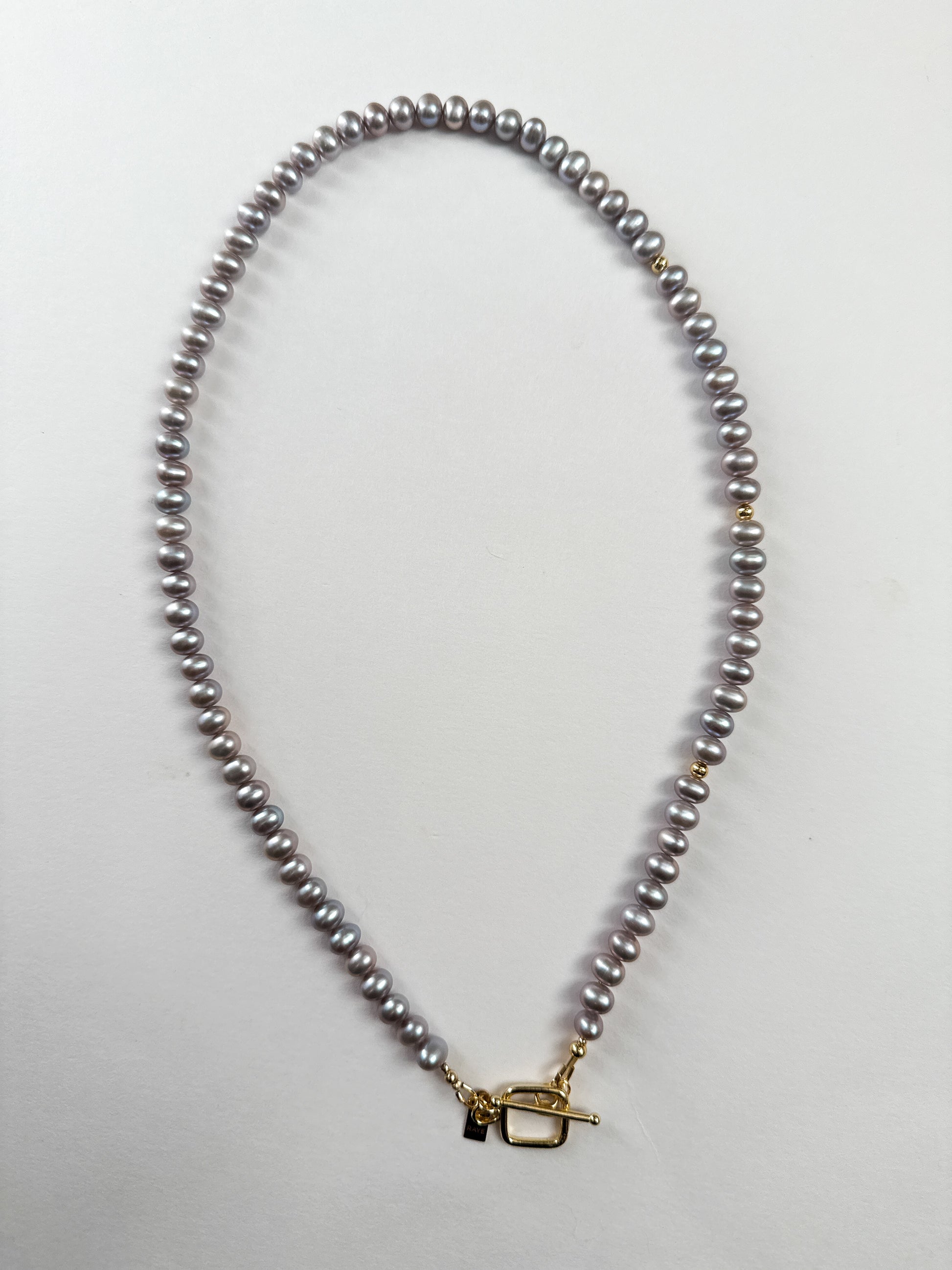 Elegant 18-inch pearl necklace with iridescent peacock pearls – bridal jewelry by Hope & Raye