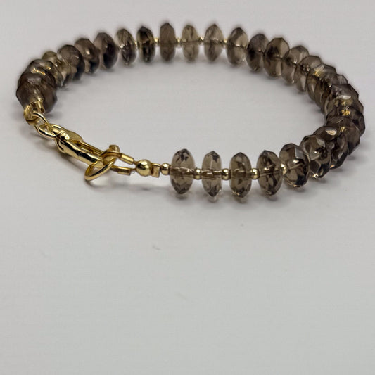 brown-quartz-handcrafted-gold-bracelet-gold-clasp
