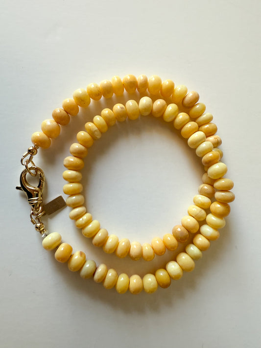 Canary Necklace – Yellow Peruvian Opals & Gold-Filled Clasp | Hope & Raye